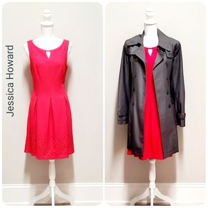 [Jessica Howard] Textured Fit & Flare Dress